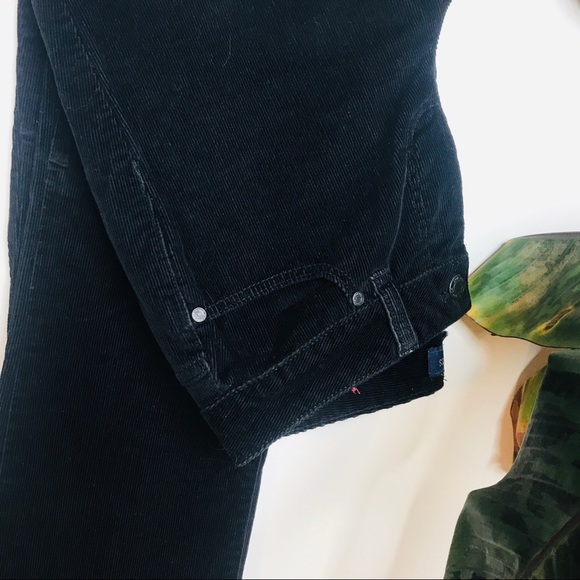 vintage 90s black petite curvy stretch corduroy - Picture 5 of 5